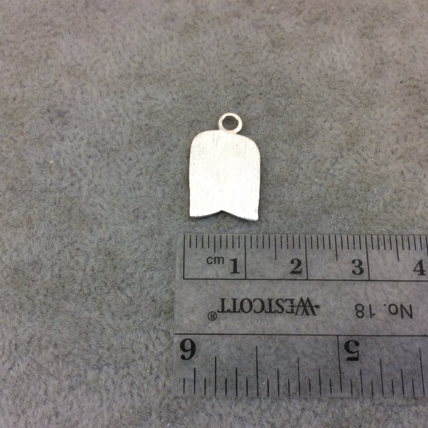 Small Silver Plated Copper Wide Tulip/Blossom Bell Shaped Pendant/Charm Components - Measuring 12mm x 16mm - Sold in Packs of 10 (299-SV)