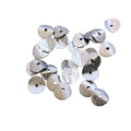 10mm Textured Silver Plated Copper Wavy Disc/Heishi Washer Shaped Components - Sold in Bulk Packs of 25 Pieces - Great as Bracelet Spacers!