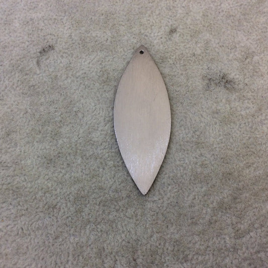 20mm x 56mm Gunmetal Brushed Finish Blank Marquise Shaped Plated Copper Components - Sold in Pre-Counted Bulk Packs of 10 Pieces - (084-GM)