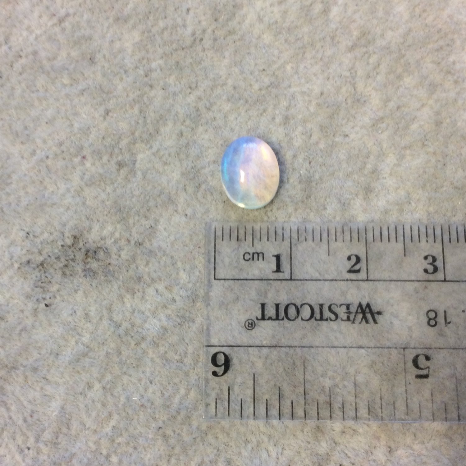 OOAK Natural Ethiopian Opal Smooth Oval Shaped Flat Back Cabochon 'FF' - Measuring 8mm x 10mm, 4.5mm Dome Height - High Quality Gemstone Cab
