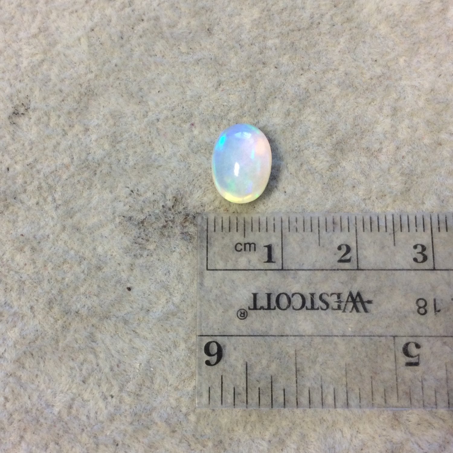 OOAK Natural Ethiopian Opal Smooth Oval Rounded Back Cabochon 'MM' - Measuring 8mm x 11.5mm, 5mm Dome Height - High Quality Gemstone Cab