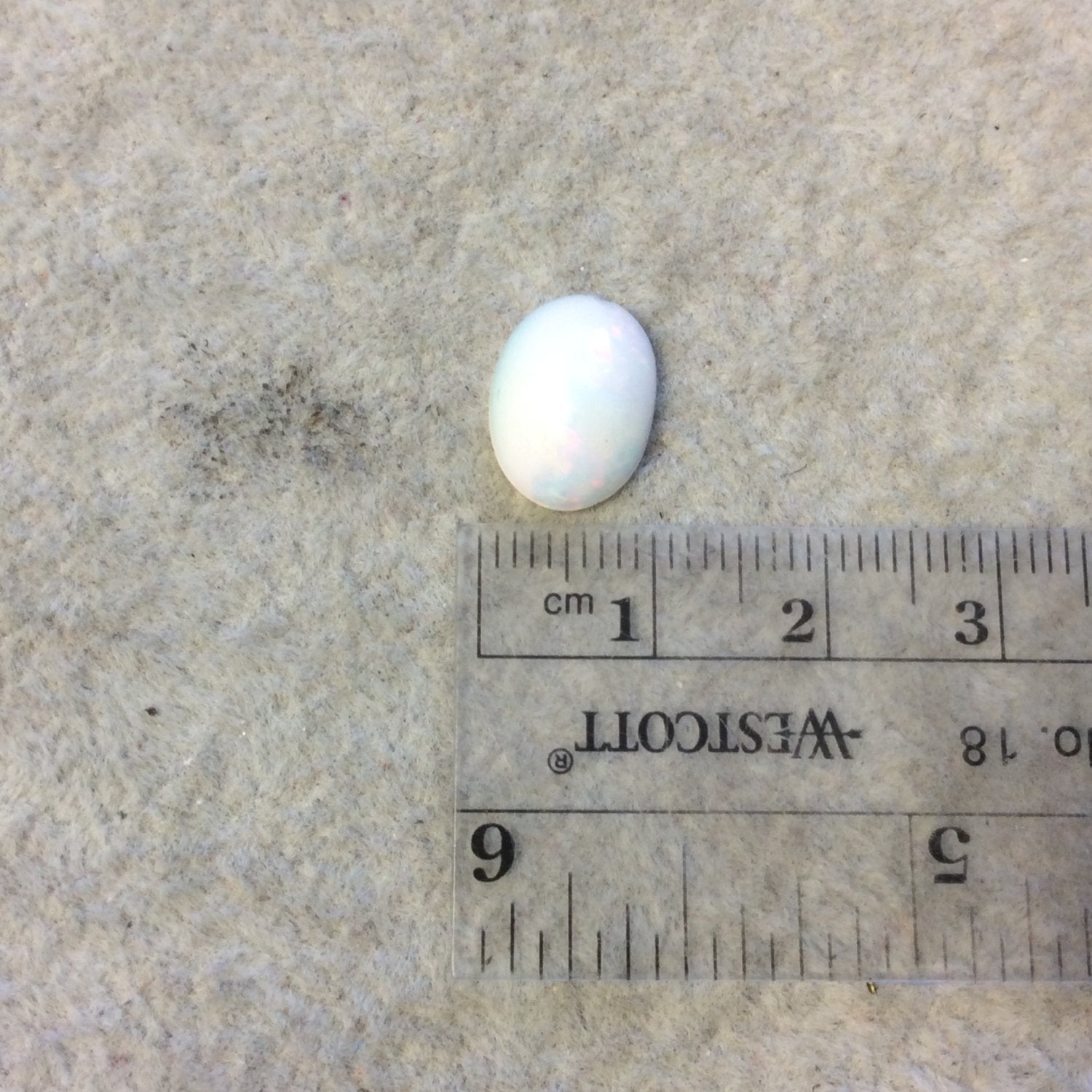 Natural Ethiopian Opal Smooth Oval Shaped Flat Back Cabochon 'SS' - Measuring 10mm x 13.5mm, 5mm Dome Height - High Quality Gemstone Cab