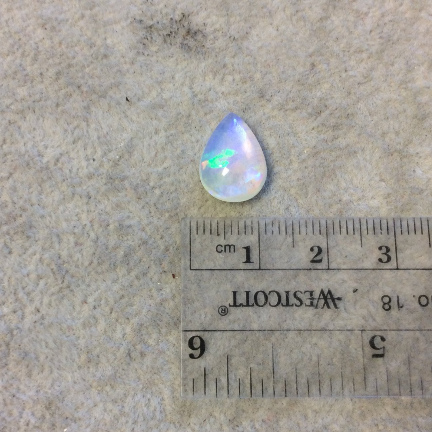 OOAK Natural Ethiopian Opal Smooth Teardrop Rounded Back Cabochon 'DA' - Measuring 10mm x 14mm, 4mm Dome Height - High Quality Gemstone