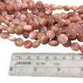 10-12mm Smooth Natural Sunstone Irregular Puffy Coin Shaped Beads - 15.5" Strand (Approx. 36 Beads) - High Quality Hand-Cut Indian Gemstone
