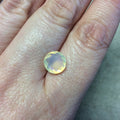2.155 Carat Faceted Genuine Ethiopian Opal Round Cut Stone "F-A" - Measuring 10mm x 10mm with 5mm Pavillion (Base) and 1mm Crown (Top)