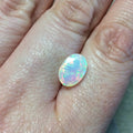 2.465 Carat Faceted Genuine Ethiopian Opal Oval Cut Stone "F-M" - Measuring 8.5mm x 12mm with 6mm Pavillion (Base) and 1mm Crown (Top)