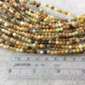 4mm Smooth Natural Flower Jasper Round/Ball Shaped Beads with 0.8mm Holes - Sold by 16" Strands (Approx. 103 Beads) - Quality Gemstone