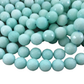 12mm Faceted Dyed Light Mint Green Natural Jade Round/Ball Shape Beads with 1mm Beading Holes - Sold by 15" Strands (Approximately 32 Beads)
