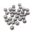 10mm Sandblasted Stardust Finish Gunmetal Base Metal Round/Ball Shaped Beads with 2mm Holes - Loose, Sold in Pre-Packed Bags of 30 Beads