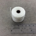 FULL SPOOL - Beadsmith S-Lon 400 Pure White Nylon Macrame/Jewelry Cord - Measuring 0.9mm Thick - 35 Yards (105 Feet) - (SL400-WH)