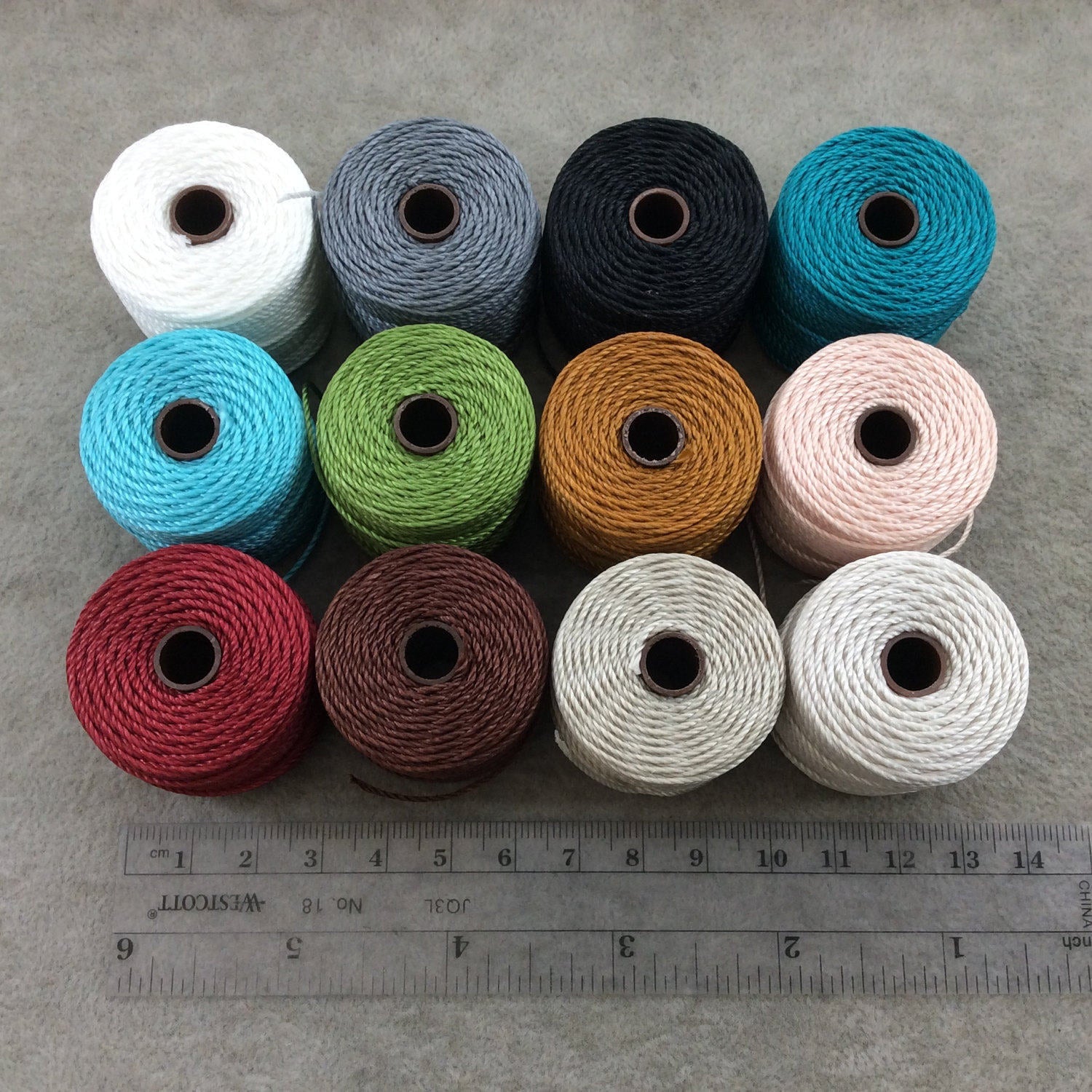 FULL SPOOL - Beadsmith S-Lon 400 Deep Green/Blue Nylon Macrame/Jewelry Cord - Measuring 0.9mm Thick - 35 Yards (105 Feet) - (SL400-GB)