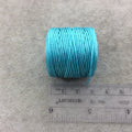 FULL SPOOL - Beadsmith S-Lon 400 Aqua Blue/Green Nylon Macrame/Jewelry Cord - Measuring 0.9mm Thick - 35 Yards (105 Feet) - (SL400-AQ)