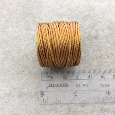 FULL SPOOL - Beadsmith S-Lon 400 Gold Nylon Macrame/Jewelry Cord - Measuring 0.9mm Thick - 35 Yards (105 Feet) - (SL400-GO)