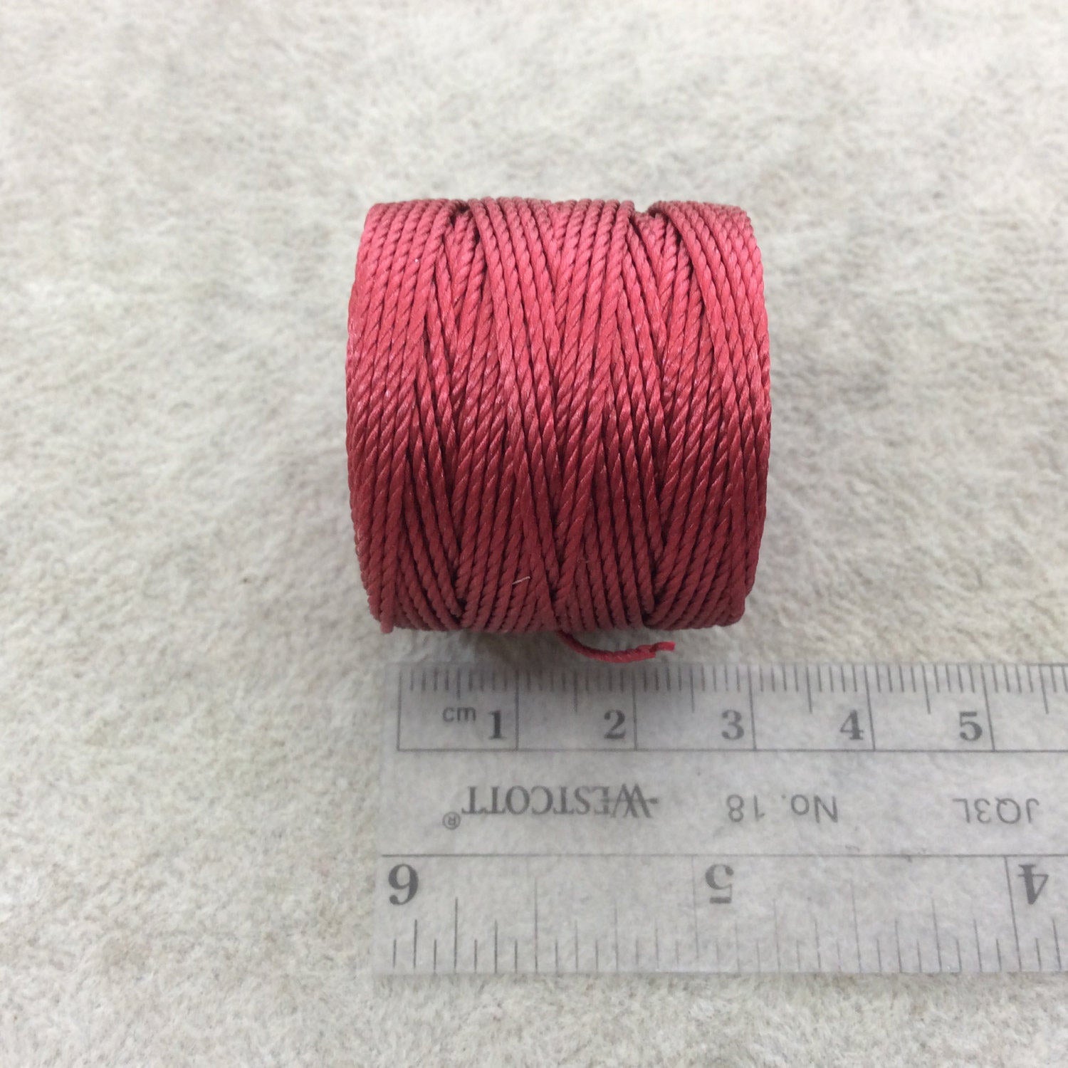 FULL SPOOL - Beadsmith S-Lon 400 Dark Red Nylon Macrame/Jewelry Cord - Measuring 0.9mm Thick - 35 Yards (105 Feet) - (SL400-DRD)