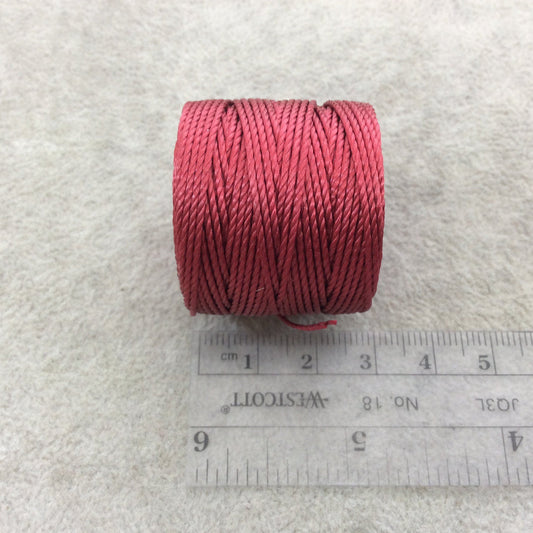 FULL SPOOL - Beadsmith S-Lon 400 Dark Red Nylon Macrame/Jewelry Cord - Measuring 0.9mm Thick - 35 Yards (105 Feet) - (SL400-DRD)