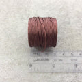 FULL SPOOL - Beadsmith S-Lon 400 Regular Brown Nylon Macrame/Jewelry Cord - Measuring 0.9mm Thick - 35 Yards (105 Feet) - (SL400-BR)