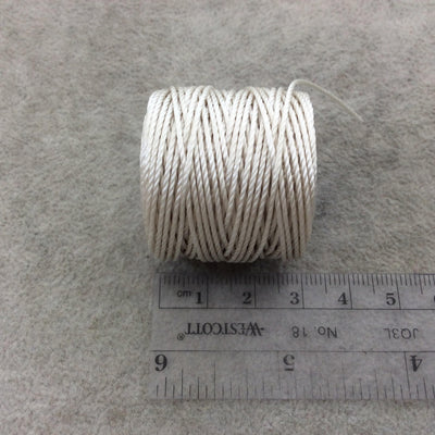 FULL SPOOL - Beadsmith S-Lon 400 Cream Nylon Macrame/Jewelry Cord - Measuring 0.9mm Thick - 35 Yards (105 Feet) - (SL400-CR)