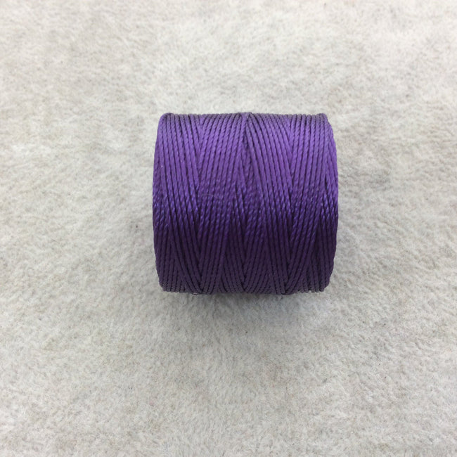 FULL SPOOL - Beadsmith S-Lon 210 Regular Purple Nylon Macrame/Jewelry Cord - Measuring 0.5mm Thick - 77 Yards (231 Feet) - (SL210-PU)