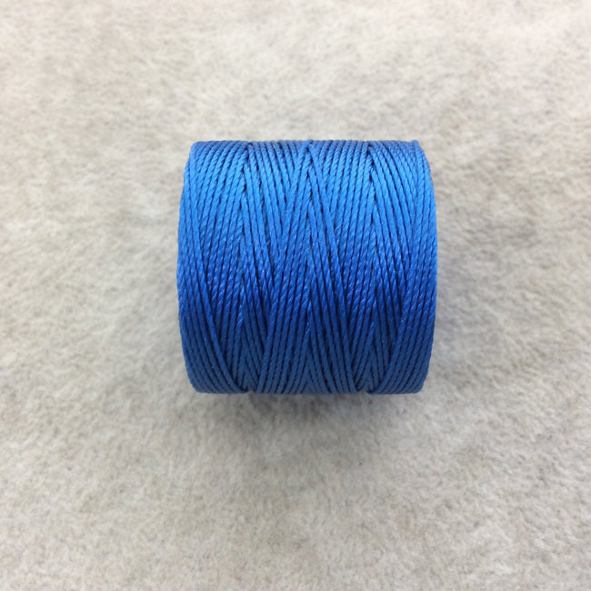 FULL SPOOL - Beadsmith S-Lon 210 Regular Blue Nylon Macrame/Jewelry Cord - Measuring 0.5mm Thick - 77 Yards (231 Feet) - (SL210-BL)