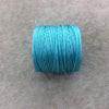 FULL SPOOL - Beadsmith S-Lon 210 Aqua Blue/Green Nylon Macrame/Jewelry Cord - Measuring 0.5mm Thick - 77 Yards (231 Feet) - (SL210-AQ)