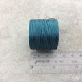 FULL SPOOL - Beadsmith S-Lon 210 Deep Green/Blue Nylon Macrame/Jewelry Cord - Measuring 0.5mm Thick - 77 Yards (231 Feet) - (SL210-GB)