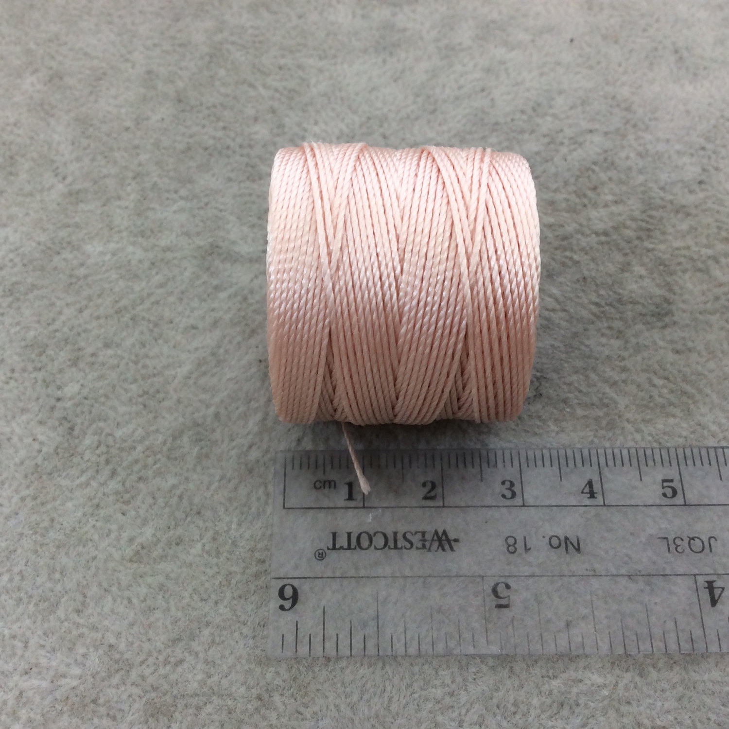 FULL SPOOL - Beadsmith S-Lon 210 Natural (Seashell) Nylon Macrame/Jewelry Cord - Measuring 0.5mm Thick - 77 Yards (231 Feet) - (SL210-NAT)