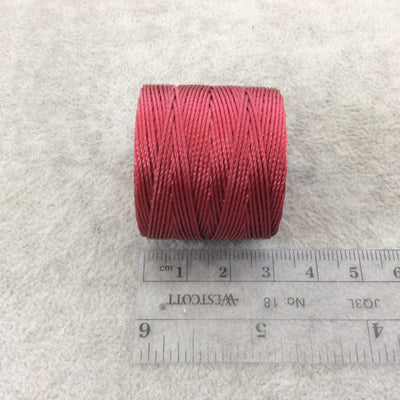 FULL SPOOL - Beadsmith S-Lon 210 Dark Red Nylon Macrame/Jewelry Cord - Measuring 0.5mm Thick - 77 Yards (231 Feet) - (SL210-DRD)