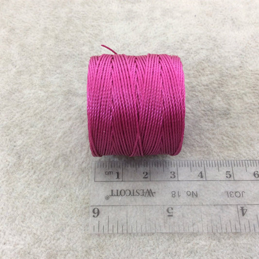 FULL SPOOL - Beadsmith S-Lon 210 Magenta Nylon Macrame/Jewelry Cord - Measuring 0.5mm Thick - 77 Yards (231 Feet) - (SL210-MG)