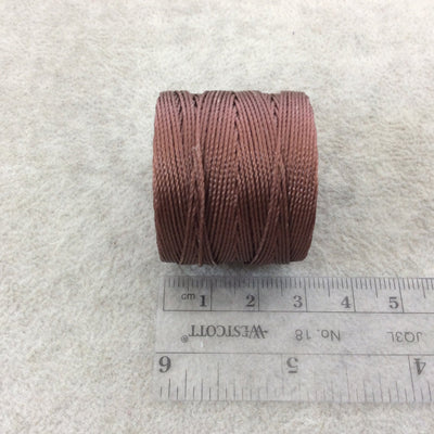 FULL SPOOL - Beadsmith S-Lon 210 Regular Brown Nylon Macrame/Jewelry Cord - Measuring 0.5mm Thick - 77 Yards (231 Feet) - (SL210-BR)