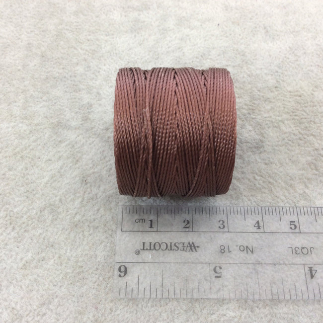 FULL SPOOL - Beadsmith S-Lon 210 Regular Brown Nylon Macrame/Jewelry Cord - Measuring 0.5mm Thick - 77 Yards (231 Feet) - (SL210-BR)