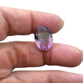11.5 Carat Faceted Ametrine Oval Cut Stone "K" - Measuring 12.5mm x 17.5mm with 6mm Pavillion (Base) and 2mm Crown (Top) - Natural Gemstone