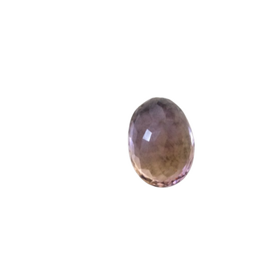 11.5 Carat Faceted Ametrine Oval Cut Stone "K" - Measuring 12.5mm x 17.5mm with 6mm Pavillion (Base) and 2mm Crown (Top) - Natural Gemstone