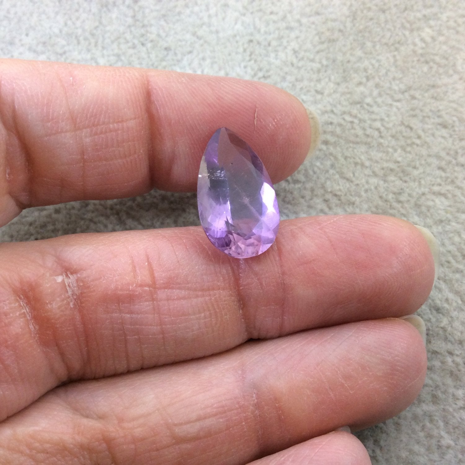 7 Carat Faceted Ametrine Teardrop Cut Stone "X" - Measuring 11mm x 18.5mm with 6mm Pavillion (Base) and 1.5mm Crown (Top) - Natural Gemstone