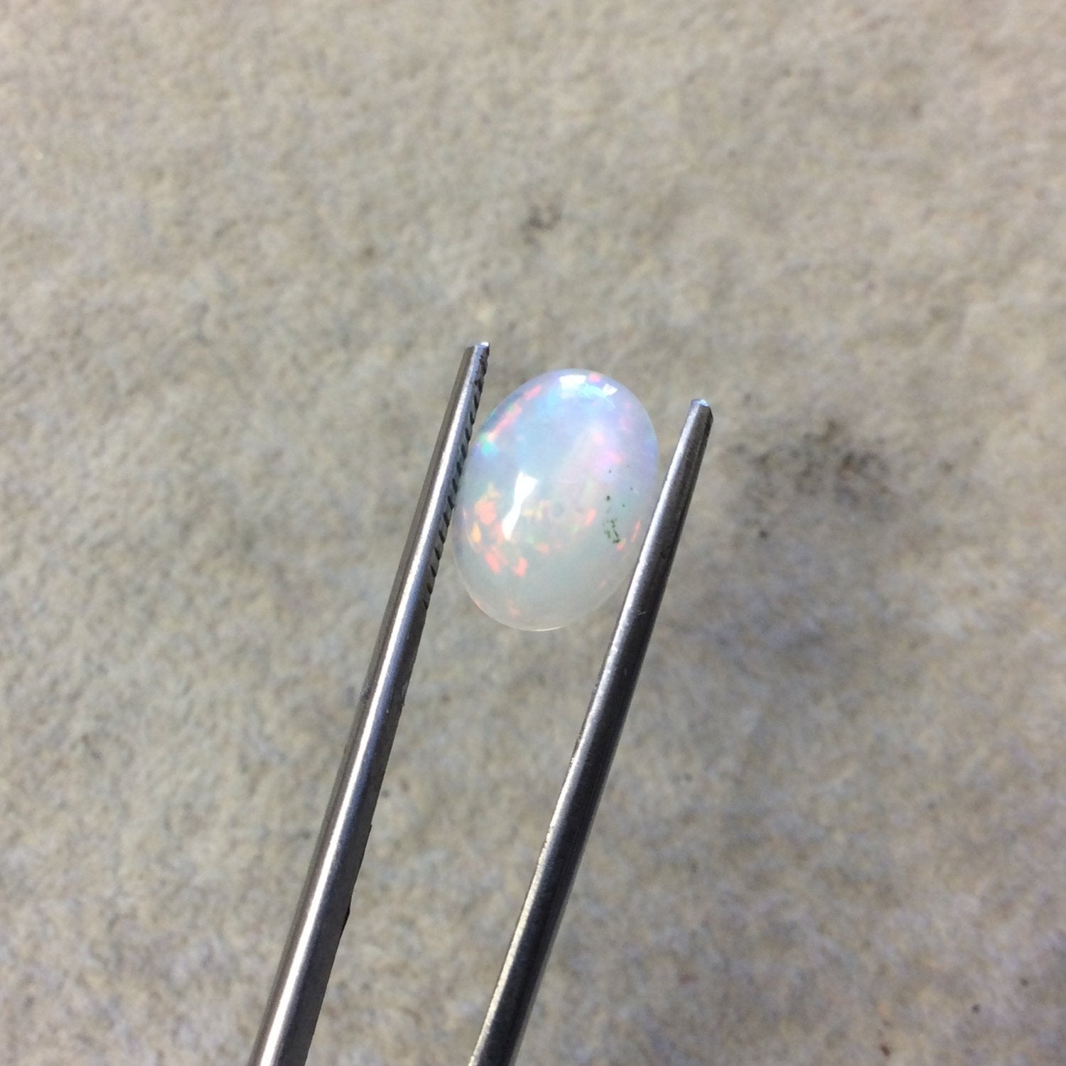 Natural Ethiopian Opal Smooth Oval Shaped Flat Back Cabochon 'HH' - Measuring 9mm x 12mm, 4mm Dome Height - High Quality Gemstone Cab