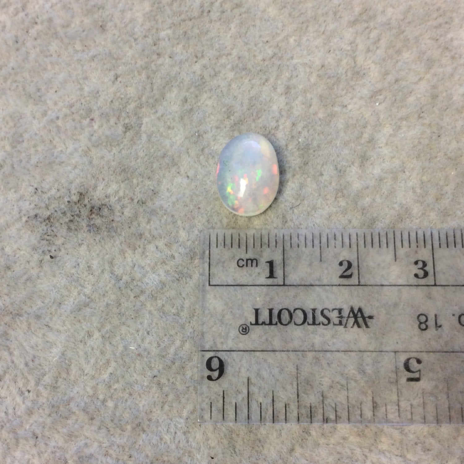 Natural Ethiopian Opal Smooth Oval Shaped Flat Back Cabochon 'HH' - Measuring 9mm x 12mm, 4mm Dome Height - High Quality Gemstone Cab