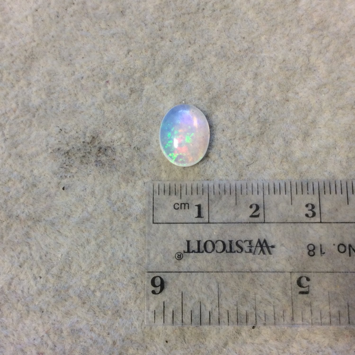 OOAK Natural Ethiopian Opal Smooth Oval Rounded Back Cabochon 'LL' - Measuring 9.5mm x 12mm, 3mm Dome Height - High Quality Gemstone Cab
