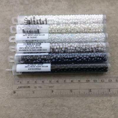 Size 6/0 Opaque Matte Picasso Seafoam Green Genuine Miyuki Glass Seed Beads - Sold by 20 Gram Tubes (Approx. 200 Beads per Tube) - (6-94514)