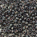 Size 6/0 Opaque Matte Picasso Smoky Black Genuine Miyuki Glass Seed Beads - Sold by 20 Gram Tubes (Approx. 200 Beads per Tube) - (6-94511)