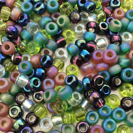 Size 6/0 Assorted Finish Lavender Mix Genuine Miyuki Glass Seed Beads - Sold by 20 Gram Tubes (Approx. 200 Beads per Tube) - (6-9MIX21)