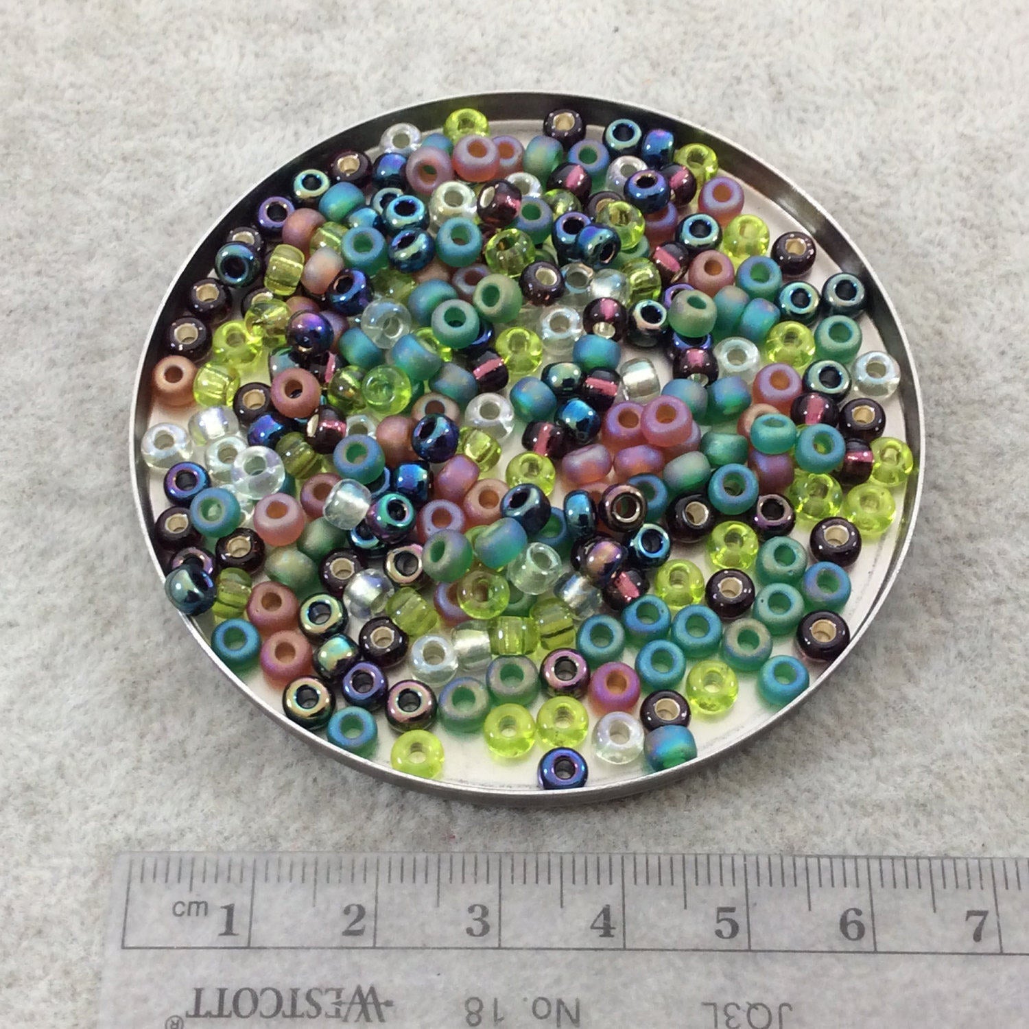 Size 6/0 Assorted Finish Lavender Mix Genuine Miyuki Glass Seed Beads - Sold by 20 Gram Tubes (Approx. 200 Beads per Tube) - (6-9MIX21)