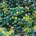 Size 6/0 Assorted Finish Evergreen Mix Genuine Miyuki Glass Seed Beads - Sold by 20 Gram Tubes (Approx. 200 Beads per Tube) - (6-9MIX03)