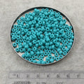 Size 6/0 Opaque Glossy Turquoise Green Genuine Miyuki Glass Seed Beads - Sold by 20 Gram Tubes (Approx. 200 Beads per Tube) - (6-9412)