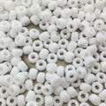 Size 6/0 Opaque Glossy Regular White Genuine Miyuki Glass Seed Beads - Sold by 20 Gram Tubes (Approx. 200 Beads per Tube) - (6-9402)