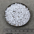 Size 6/0 Opaque Glossy Regular White Genuine Miyuki Glass Seed Beads - Sold by 20 Gram Tubes (Approx. 200 Beads per Tube) - (6-9402)
