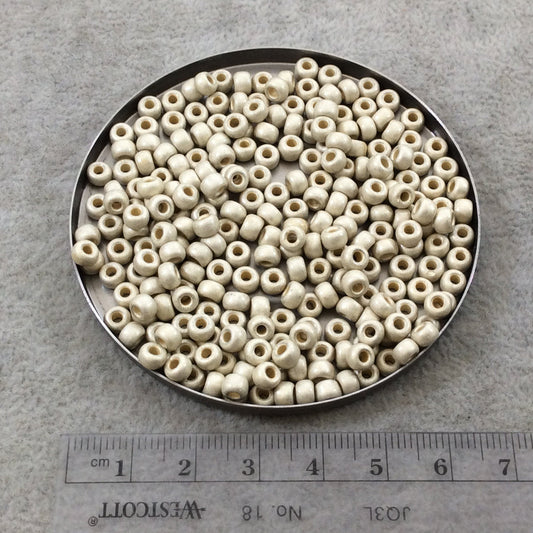Size 6/0 Duracoat Galvanized Matte Silver Genuine Miyuki Glass Seed Beads - Sold by 20 Gram Tubes (Approx. 200 Beads per Tube) - (6-94201F)