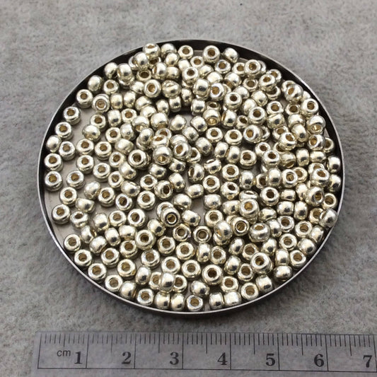 Size 6/0 Duracoat Galvanized Glossy Silver Genuine Miyuki Glass Seed Beads - Sold by 20 Gram Tubes (Approx. 200 Beads per Tube) - (6-94201)