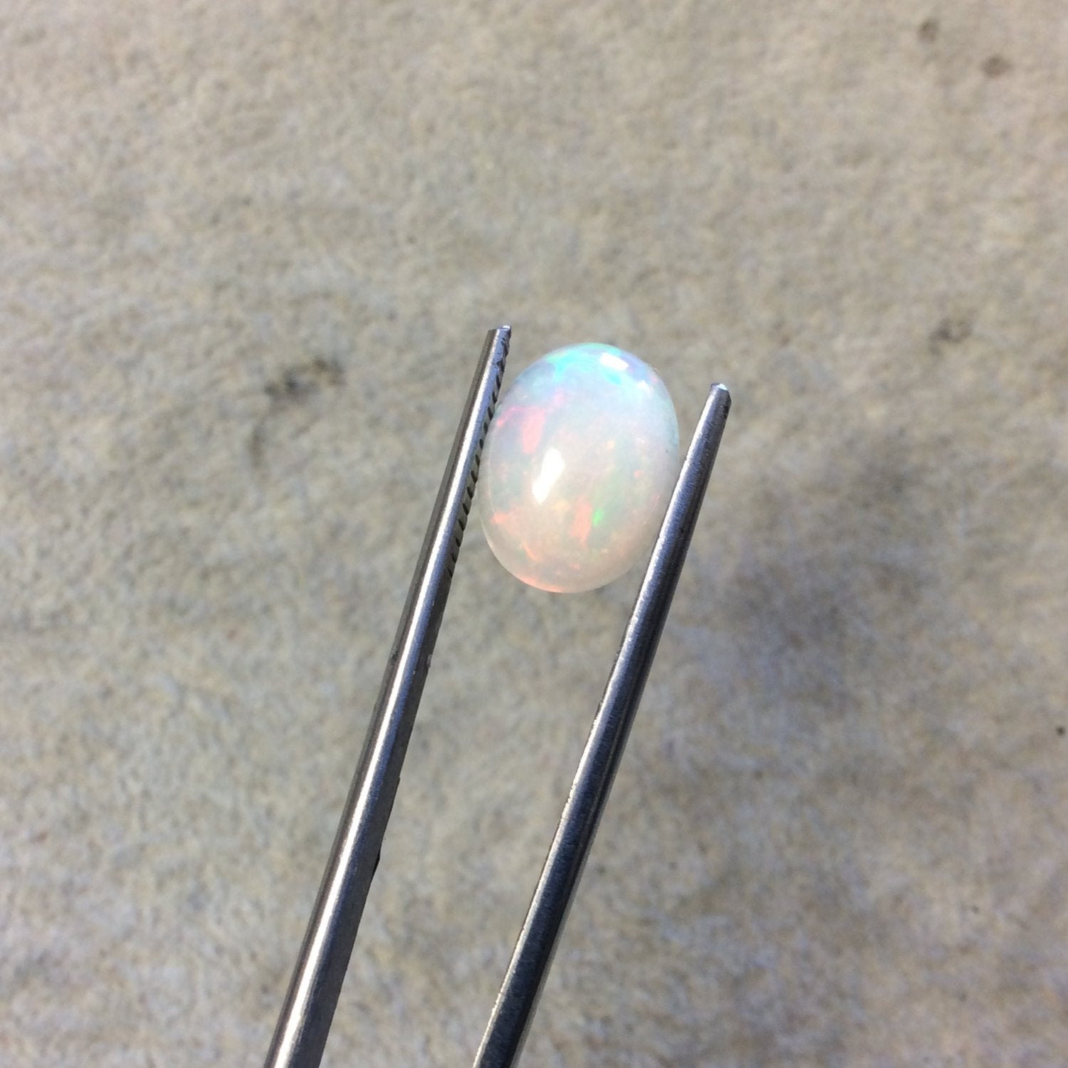 Natural Ethiopian Opal Smooth Oval Shaped Flat Back Cabochon 'OO' - Measuring 9.5mm x 12mm, 5mm Dome Height - High Quality Gemstone Cab