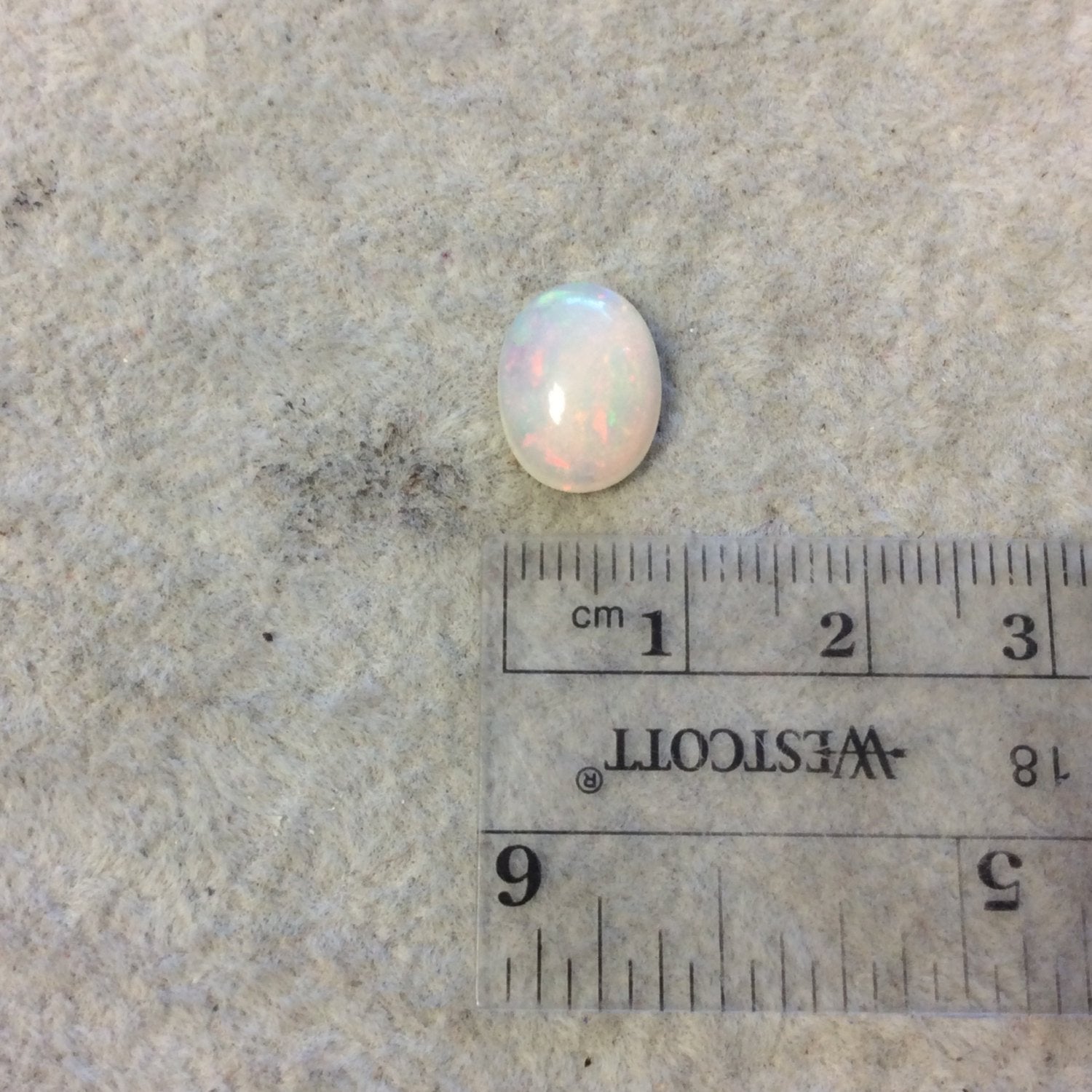 Natural Ethiopian Opal Smooth Oval Shaped Flat Back Cabochon 'OO' - Measuring 9.5mm x 12mm, 5mm Dome Height - High Quality Gemstone Cab