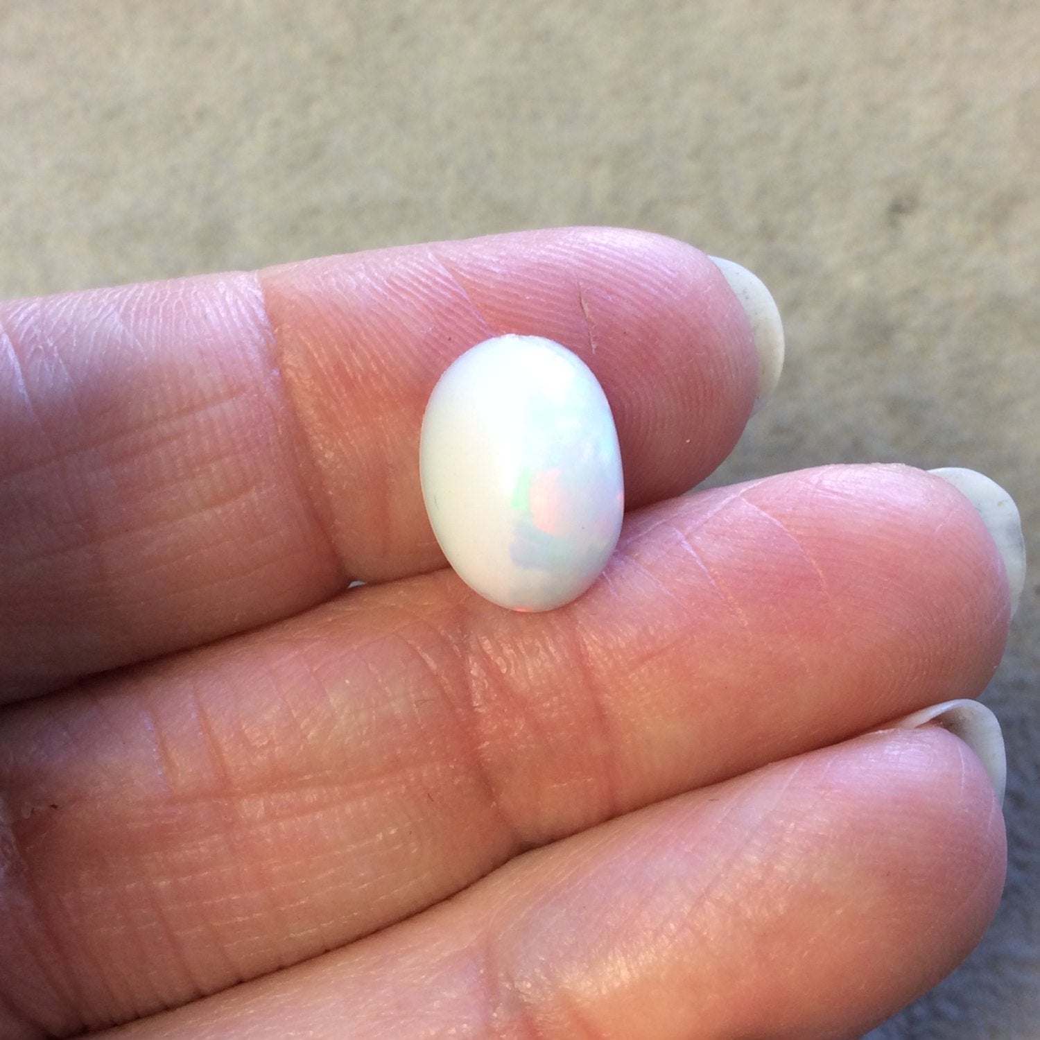Natural Ethiopian Opal Smooth Oval Shaped Flat Back Cabochon 'SS' - Measuring 10mm x 13.5mm, 5mm Dome Height - High Quality Gemstone Cab