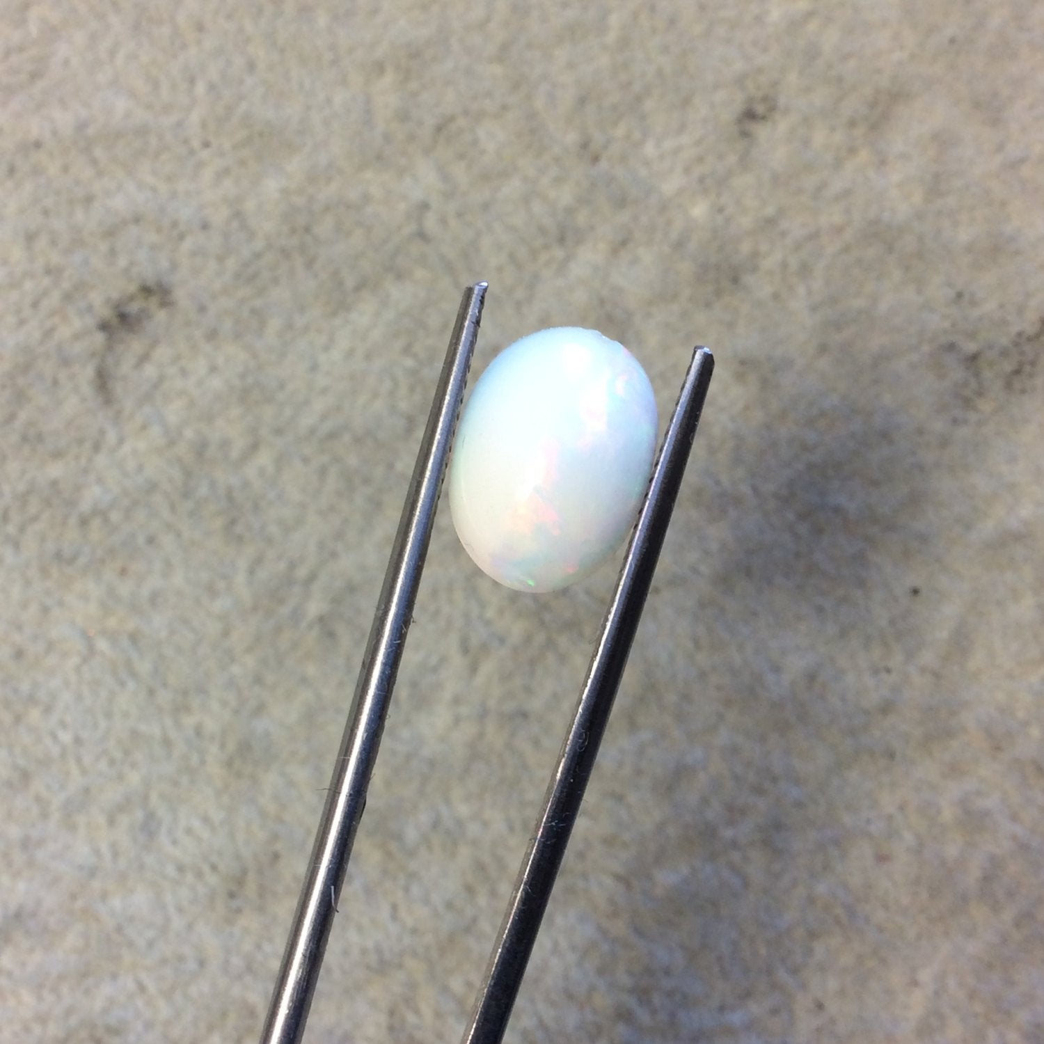 Natural Ethiopian Opal Smooth Oval Shaped Flat Back Cabochon 'SS' - Measuring 10mm x 13.5mm, 5mm Dome Height - High Quality Gemstone Cab